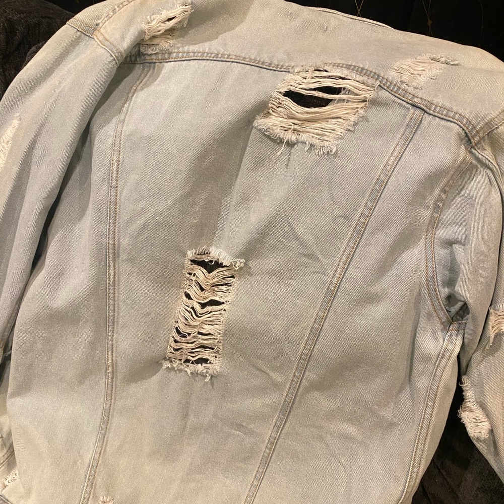 Revamped Blue Distressed Jean Jacket